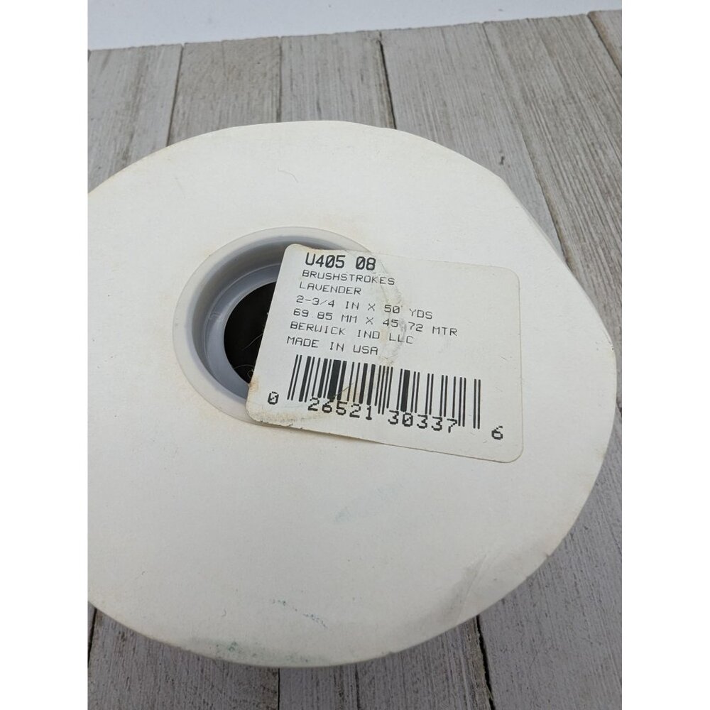 Berwick Flora-Satin Ribbon Brushstrokes LAVENDER Purple Waterproof 2 3/4" 50 Yar - Picture 6 of 6